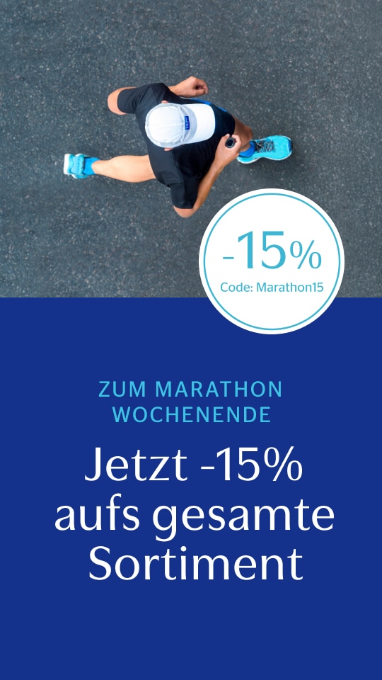 Läufer - 15% auf das ganze Sortiment mit dem Code Marathon 15