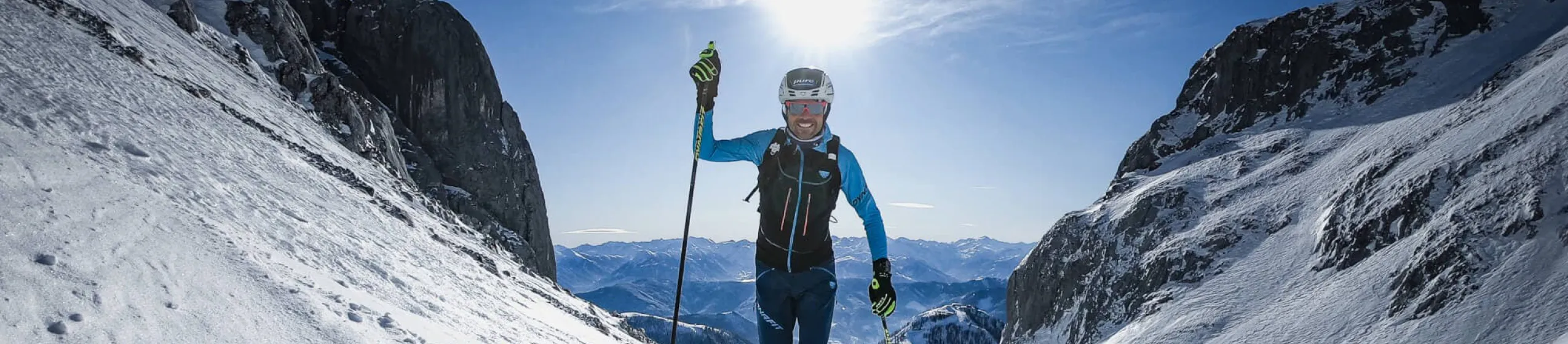 Jakob Herrmann beim Skibergsteigen