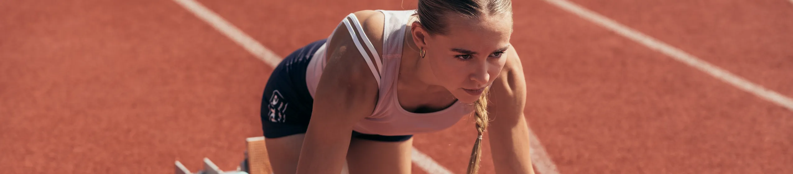 Pure Athletin Isabelle Engel beim Starten