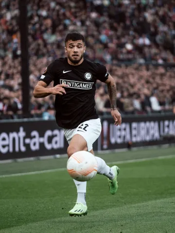 Spieler von Sturm Graz beim Match