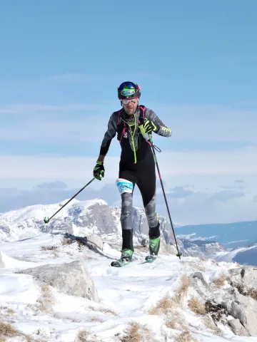 Jakob Herrmann beim Skibergsteigen