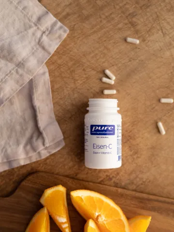 Eisen-C von Pure Encapsulations und Orangenscheiben