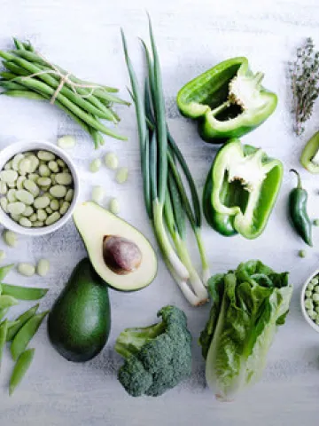 Grünes Obst und Gemüse für den Säure-Basen-Haushalt