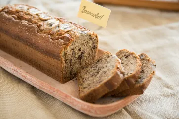 Bananenbrot aufgeschnitten