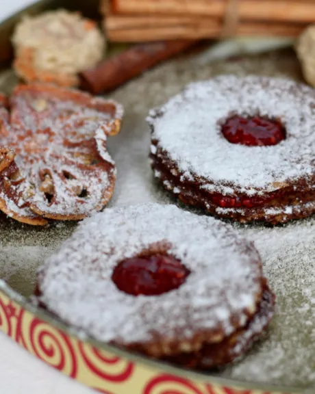 Linzer Augen mit Zucker