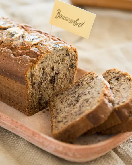 Bananenbrot aufgeschnitten