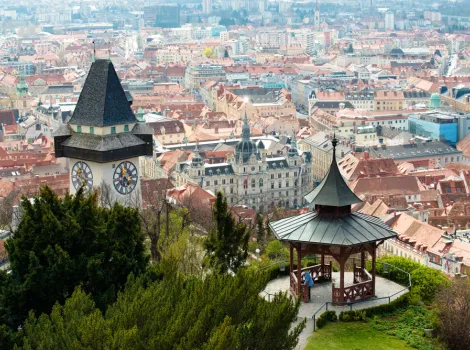 Blick über Stadt Graz