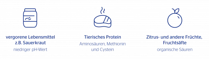 Infografik Eisen Lebensmittel fördern Sauerkraut Tierisches Protein Fleisch Steak Zitrusfrucht Fruchtsaft
