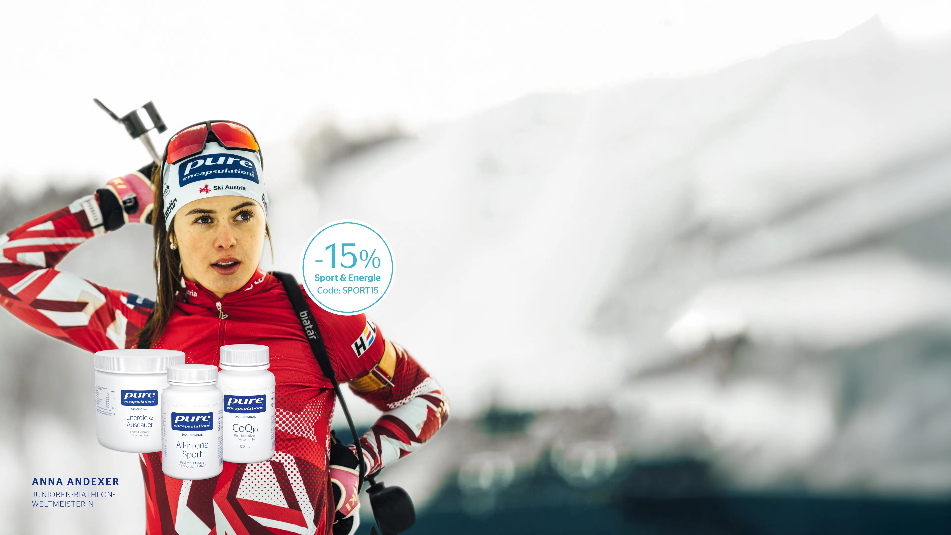 Athletin mit Pure Produkten und Rabattcode -15% auf Produkte der Kategorie Sport und Energie