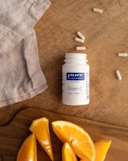 Eisen-C von Pure Encapsulations und Orangenscheiben