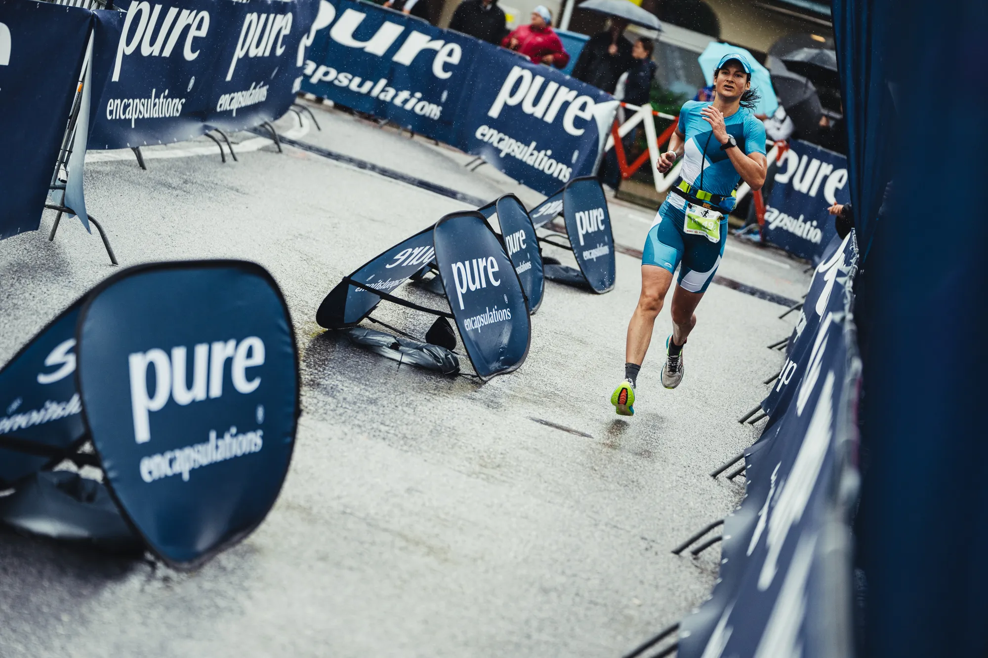 Läuferin beim Trumer Triathlon