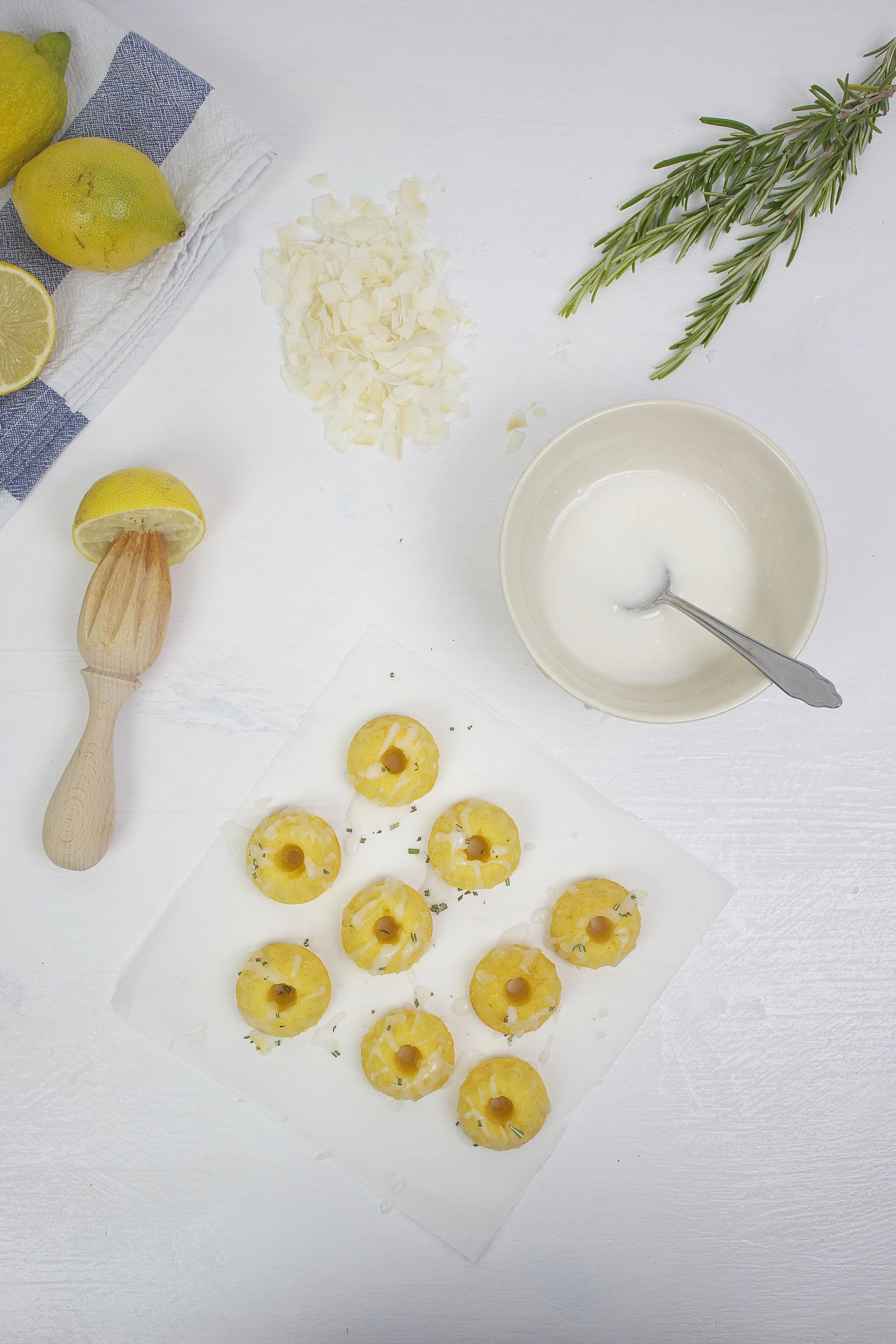 Mini Kuchen und Zutaten