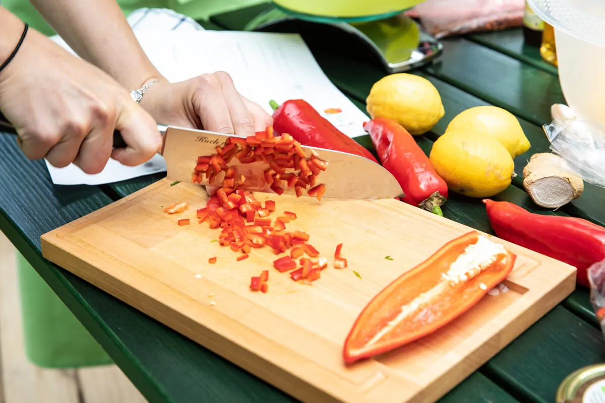 Gehackter Paprika