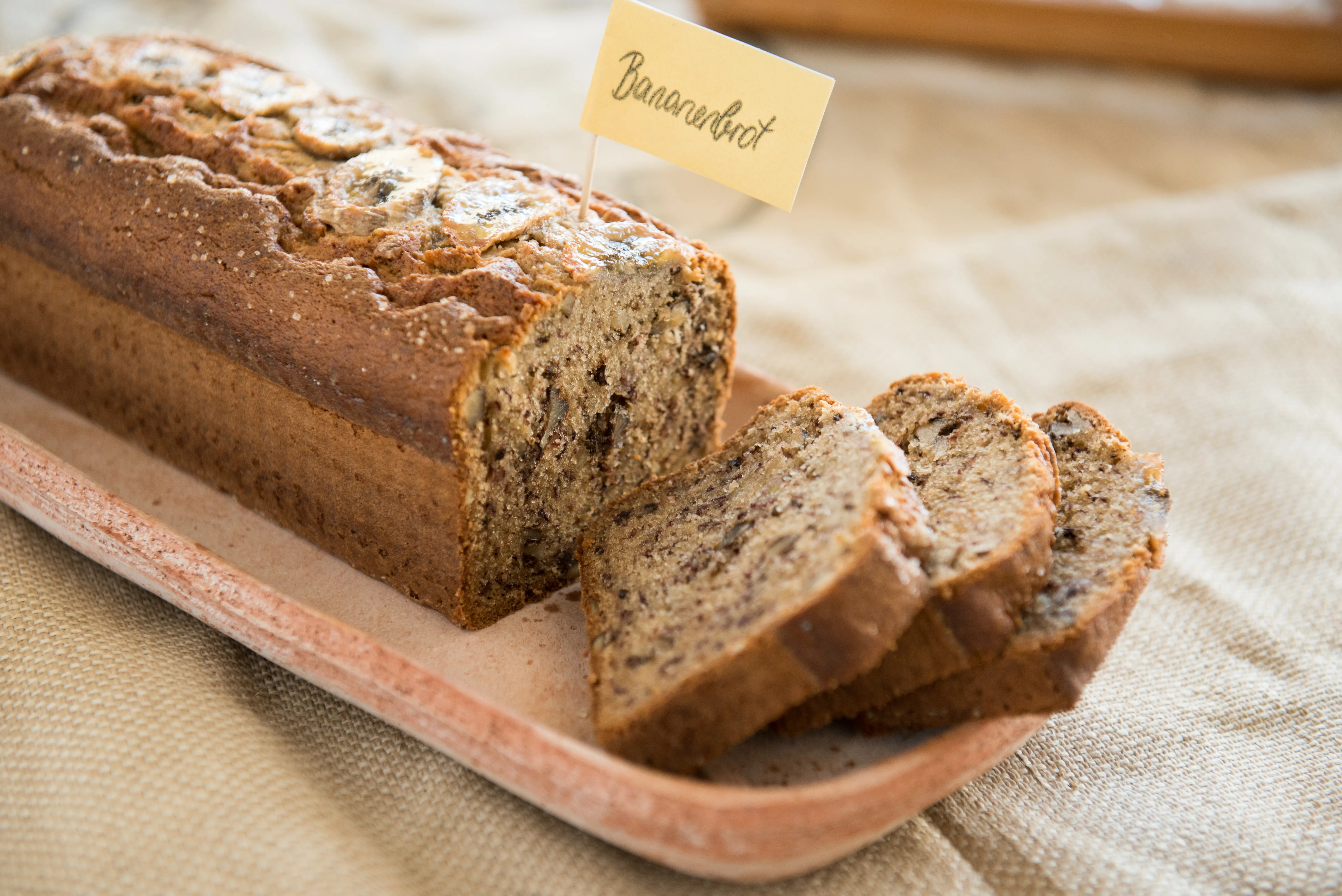 Bananenbrot aufgeschnitten